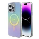 Laptop, Telefoane si Tablete - Telefoane mobile si accesorii - Accesorii Telefoane - Huse telefoane - Husa pentru iPhone 15 Pro Max - Guess IML Iridescent MagSafe (GUHMP15XHITSQ) - Turcoaz - Infinity.ro