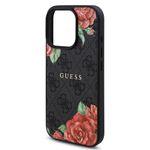 Laptop, Telefoane si Tablete - Telefoane mobile si accesorii - Accesorii Telefoane - Huse telefoane - Husa pentru iPhone 16 Pro - Guess Hardcase 4G Flower Print MagSafe (GUHMP16LP4ROPEMCK) - Negru - Infinity.ro