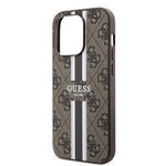 Laptop, Telefoane si Tablete - Telefoane mobile si accesorii - Accesorii Telefoane - Huse telefoane - Husa pentru iPhone 15 Pro Max - Guess Hardcase 4G Printed Stripes MagSafe (GUHMP15XP4RPSW) - Maro - Infinity.ro