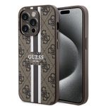 Laptop, Telefoane si Tablete - Telefoane mobile si accesorii - Accesorii Telefoane - Huse telefoane - Husa pentru iPhone 15 Pro Max - Guess Hardcase 4G Printed Stripes MagSafe (GUHMP15XP4RPSW) - Maro - Infinity.ro