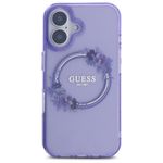 Laptop, Telefoane si Tablete - Telefoane mobile si accesorii - Accesorii Telefoane - Huse telefoane - Husa pentru iPhone 16 - Guess IML Flowers Wreath MagSafe (GUHMP16SHFWFCU) - Mov - Infinity.ro
