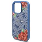 Laptop, Telefoane si Tablete - Telefoane mobile si accesorii - Accesorii Telefoane - Huse telefoane - Husa pentru iPhone 16 Pro - Guess Hardcase 4G Flower Print MagSafe (GUHMP16LP4ROPEMCB) - Albastru - Infinity.ro
