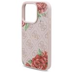 Laptop, Telefoane si Tablete - Telefoane mobile si accesorii - Accesorii Telefoane - Huse telefoane - Husa pentru iPhone 16 Pro Max - Guess Hardcase 4G Flower Print MagSafe (GUHMP16XP4ROPEMCP) - Roz - Infinity.ro
