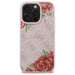 Laptop, Telefoane si Tablete - Telefoane mobile si accesorii - Accesorii Telefoane - Huse telefoane - Husa pentru iPhone 16 Pro Max - Guess Hardcase 4G Flower Print MagSafe (GUHMP16XP4ROPEMCP) - Roz - Infinity.ro