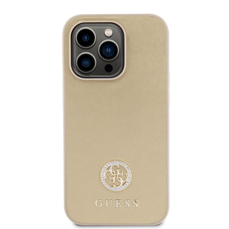Laptop, Telefoane si Tablete - Telefoane mobile si accesorii - Accesorii Telefoane - Huse telefoane - Husa pentru iPhone 15 Pro Max - Guess Strass Metal Logo (GUHCP15XPS4DGPD) - Auriu - Infinity.ro