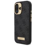 Laptop, Telefoane si Tablete - Telefoane mobile si accesorii - Accesorii Telefoane - Huse telefoane - Husa pentru iPhone 16 Plus - Guess Hardcase 4G Logo Plate MagSafe (GUHMP16MU4GPRK) - Negru - Infinity.ro