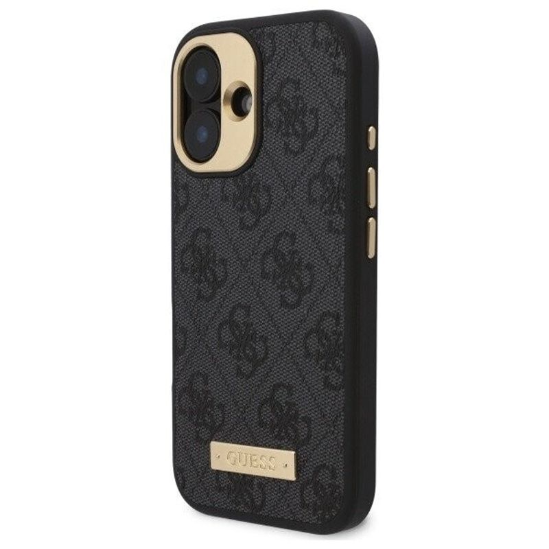 Laptop, Telefoane si Tablete - Telefoane mobile si accesorii - Accesorii Telefoane - Huse telefoane - Husa pentru iPhone 16 Plus - Guess Hardcase 4G Logo Plate MagSafe (GUHMP16MU4GPRK) - Negru - Infinity.ro