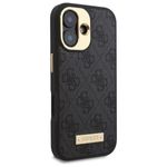 Laptop, Telefoane si Tablete - Telefoane mobile si accesorii - Accesorii Telefoane - Huse telefoane - Husa pentru iPhone 16 Plus - Guess Hardcase 4G Logo Plate MagSafe (GUHMP16MU4GPRK) - Negru - Infinity.ro
