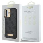 Laptop, Telefoane si Tablete - Telefoane mobile si accesorii - Accesorii Telefoane - Huse telefoane - Husa pentru iPhone 16 Plus - Guess Hardcase 4G Logo Plate MagSafe (GUHMP16MU4GPRK) - Negru - Infinity.ro