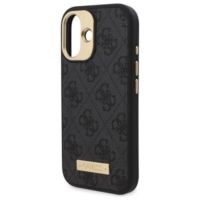 Laptop, Telefoane si Tablete - Telefoane mobile si accesorii - Accesorii Telefoane - Huse telefoane - Husa pentru iPhone 16 Plus - Guess Hardcase 4G Logo Plate MagSafe (GUHMP16MU4GPRK) - Negru - Infinity.ro