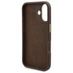 Laptop, Telefoane si Tablete - Telefoane mobile si accesorii - Accesorii Telefoane - Huse telefoane - Husa pentru iPhone 16 - Guess Hardcase 4G Logo Plate MagSafe (GUHMP16SU4GPRW) - Maro - Infinity.ro