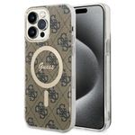 Laptop, Telefoane si Tablete - Telefoane mobile si accesorii - Accesorii Telefoane - Huse telefoane - Husa pentru iPhone 15 Pro - Guess IML 4G MagSafe (GUHMP15LH4STW) - Maro - Infinity.ro