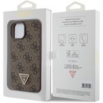 Laptop, Telefoane si Tablete - Telefoane mobile si accesorii - Accesorii Telefoane - Huse telefoane - Husa pentru iPhone 15 - Guess Leather 4G Triangle Strass (GUHCP15SP4TDPW) - Maro - Infinity.ro