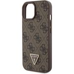 Laptop, Telefoane si Tablete - Telefoane mobile si accesorii - Accesorii Telefoane - Huse telefoane - Husa pentru iPhone 15 - Guess Leather 4G Triangle Strass (GUHCP15SP4TDPW) - Maro - Infinity.ro