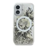 Laptop, Telefoane si Tablete - Telefoane mobile si accesorii - Accesorii Telefoane - Huse telefoane - Husa pentru iPhone 16 - Guess Liquid Glitter Flower MagSafe (GUHMP16SLFMWTE) - Bej - Infinity.ro