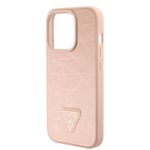 Laptop, Telefoane si Tablete - Telefoane mobile si accesorii - Accesorii Telefoane - Huse telefoane - Husa pentru iPhone 15 Pro Max - Guess Croco Triangle Metal Logo (GUHCP15XPCRTHCP) - Roz - Infinity.ro