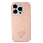 Laptop, Telefoane si Tablete - Telefoane mobile si accesorii - Accesorii Telefoane - Huse telefoane - Husa pentru iPhone 15 Pro Max - Guess Croco Triangle Metal Logo (GUHCP15XPCRTHCP) - Roz - Infinity.ro