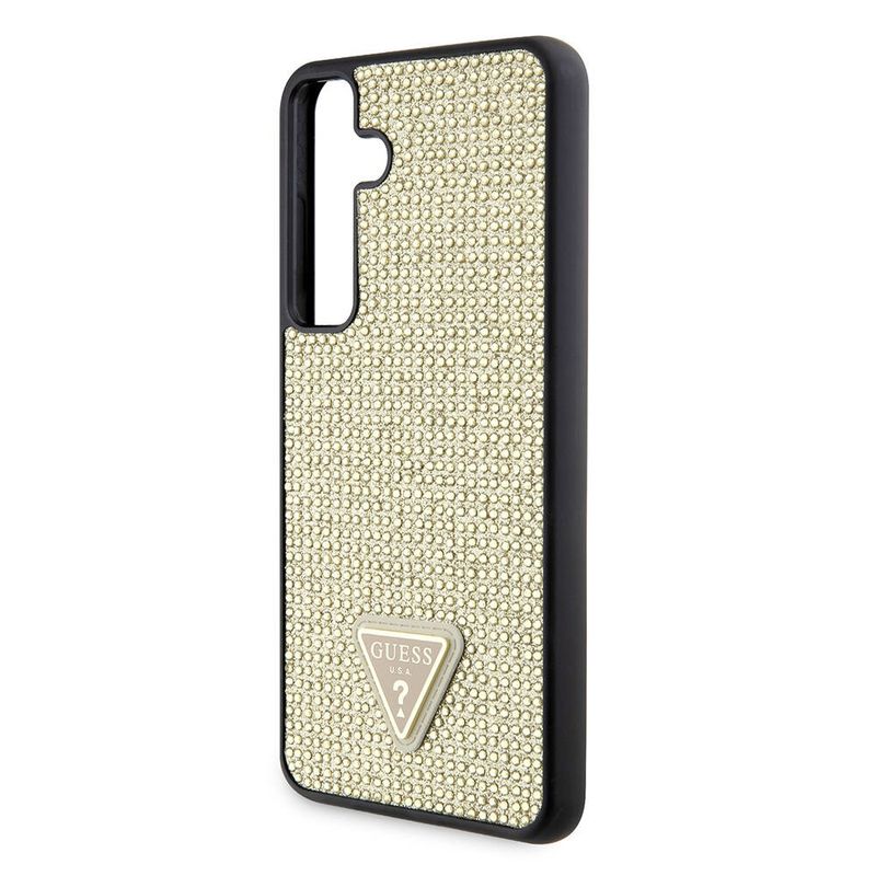 Laptop, Telefoane si Tablete - Telefoane mobile si accesorii - Accesorii Telefoane - Huse telefoane - Husa pentru Samsung Galaxy S24 Plus - Guess Rhinestone Triangle (GUHCS24MHDGPPD) - Auriu - Infinity.ro