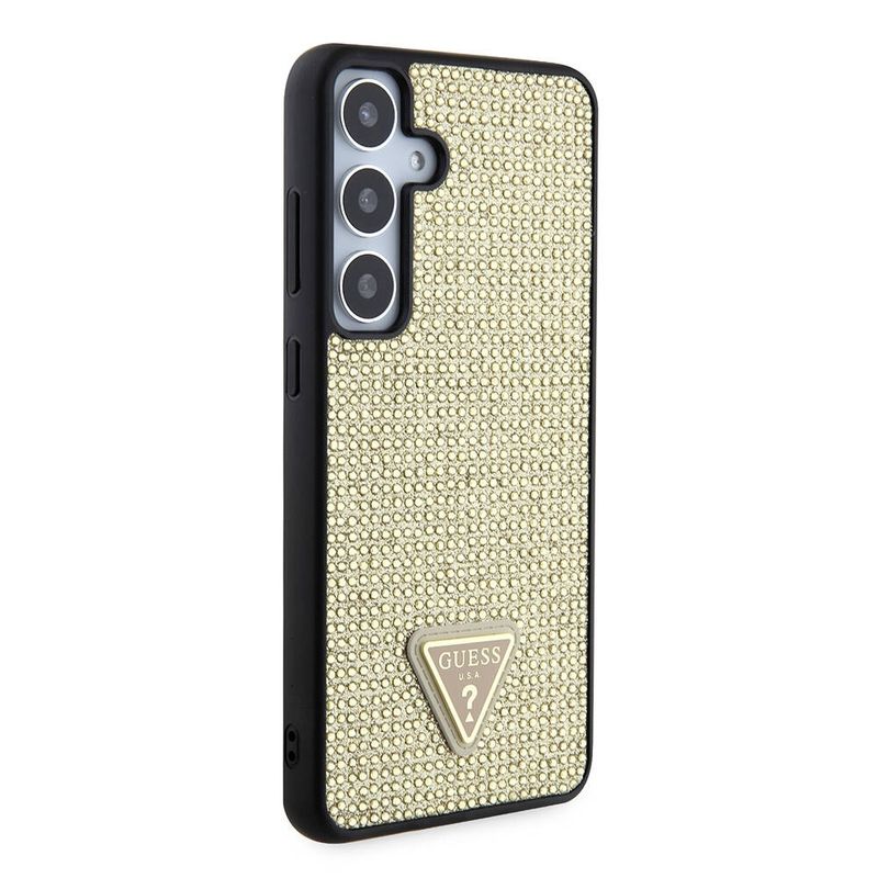 Laptop, Telefoane si Tablete - Telefoane mobile si accesorii - Accesorii Telefoane - Huse telefoane - Husa pentru Samsung Galaxy S24 Plus - Guess Rhinestone Triangle (GUHCS24MHDGPPD) - Auriu - Infinity.ro