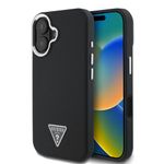 Laptop, Telefoane si Tablete - Telefoane mobile si accesorii - Accesorii Telefoane - Huse telefoane - Husa pentru iPhone 16 - Guess Grained Triangle MagSafe (GUHMP16SPGTSPSK) - Negru - Infinity.ro