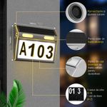 Casa si Gradina - Gradina si terasa - Garduri, panouri si accesorii - Numar de casa din otel inoxidabil cu panou solar HAWIRE DS-HNL, Iluminare 10 leduri, 5V 300 mAh, 3 tipuri de iluminare - Infinity.ro