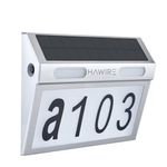 Casa si Gradina - Gradina si terasa - Garduri, panouri si accesorii - Numar de casa din otel inoxidabil cu panou solar HAWIRE DS-HNL, Iluminare 10 leduri, 5V 300 mAh, 3 tipuri de iluminare - Infinity.ro