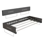 Market - Spalare si intretinere rufe - Uscatoare de rufe si accesorii - Uscator de rufe metalic glisant HAWIRE M-100, Montabil pe perete, Retractabil, 100X40cm, Negru - Infinity.ro