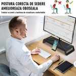 Laptop, Telefoane si Tablete - Laptopuri si accesorii - Accesorii Laptop - Standuri/Coolere notebook - Stand multifunctional pentru monitor/laptop HAWIRE, 7 lumini gaming RGB, 4 porturi USB,  Negru - Infinity.ro