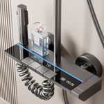 Casa si Gradina - Sanitare - Cazi si cabine de dus - Coloane si seturi de dus - Coloana de dus HAWIRE C-4180, Afisare LED temperatura si timp, 4 Functii curgere apa, Inaltime 125cm, aluminiu, 30x20cm - Infinity.ro