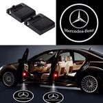 Auto si Moto - Electrice auto - Iluminare si semnalizare - Lumini ambientale - Set 2 proiectoare logo cu holograma pe led HAWIRE, Cu senzor, 3 baterii tip AAA, MERCEDES - Infinity.ro