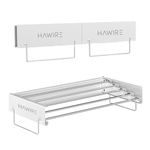 Market - Spalare si intretinere rufe - Uscatoare de rufe si accesorii - Uscator de rufe metalic glisant HAWIRE M-100, Montabil pe perete, Retractabil, 100X40cm, Alb - Infinity.ro