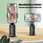 Laptop, Telefoane si Tablete - Telefoane mobile si accesorii - Accesorii Telefoane - Suport si docking telefoane - Suport telefon cu urmarire automata persoane HAWIRE Q9, Rotire 360 grade orizontala, Iluminare LED, Recunoastere faciala - Infinity.ro