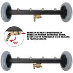 Casa si Gradina - Constructii - Scule electrice si accesorii - Aparate de spalat cu presiune - Dispozitiv de spalat sub presiune pe roti HAWIRE KR-4, 4 duze de pulverizare, 3 tije prelungire, Compatibil Karcher K2-K7 - Infinity.ro