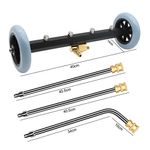 Casa si Gradina - Constructii - Scule electrice si accesorii - Aparate de spalat cu presiune - Dispozitiv de spalat sub presiune pe roti HAWIRE KR-4, 4 duze de pulverizare, 3 tije prelungire, Compatibil Karcher K2-K7 - Infinity.ro