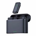 TV, Audio-Video si Foto - Audio profesionale - Microfoane - Set 2 microfoane profesionale tip lavaliera HAWIRE K-10, Wireless, Plug and Play, USB Type-C, Display digital,negru - Infinity.ro