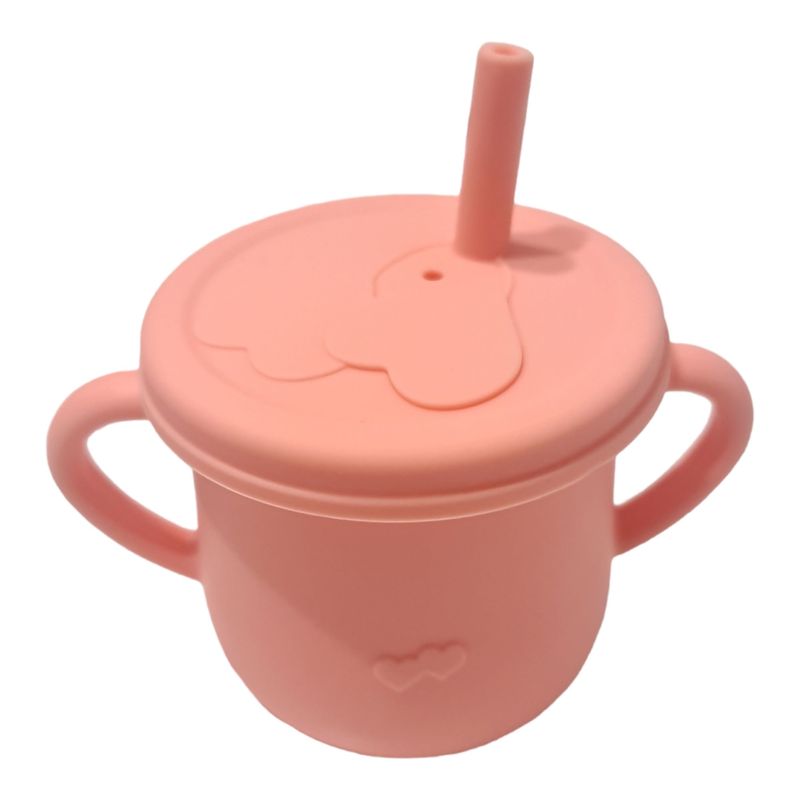 Jucarii, Copii si Bebe - Hrana si alaptare - Biberoane, suzete si accesorii hranire - Articole hranire bebelusi - Set hranire si diversificare bebelusi, silicon, 1 baveta, 1 farfurie, 1 bol cu ventuza, 2 lingurite 2 furculite, 1 cana cu pai, roz - Infinity.ro