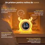 Casa si Gradina - Corpuri si surse de iluminat - Veioze si lampi - Lampi de veghe - Lampa de veghe caprioara multifunctionala Lommad®, telecomanda, alarma, lumina reglabila 7 culori, 1200mAh - Infinity.ro