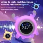 Casa si Gradina - Corpuri si surse de iluminat - Veioze si lampi - Lampi de veghe - Lampa de veghe caprioara multifunctionala Lommad®, telecomanda, alarma, lumina reglabila 7 culori, 1200mAh - Infinity.ro