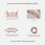 Casa si Gradina - Textile si covoare - Lenjerii de pat - Fete de perna - Set din matase naturala premium compus din fata de perna dimensiune 50x70cm, 100% matase Mulberry, 22 mm, silver grey - Infinity.ro