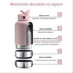 Casa si Gradina - Bucatarie si vesela - Accesorii bar - Termosuri si Cani termos - Sticla termos multifunctionala portabila 3 in 1 Lommad®, Otel Inoxidabil, Izolatie strat dublu cu vid, 1l - Infinity.ro