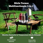 Casa si Gradina - Bucatarie si vesela - Accesorii bar - Termosuri si Cani termos - Sticla termos multifunctionala portabila 3 in 1 Lommad®, Otel Inoxidabil, Izolatie strat dublu cu vid, 1l - Infinity.ro