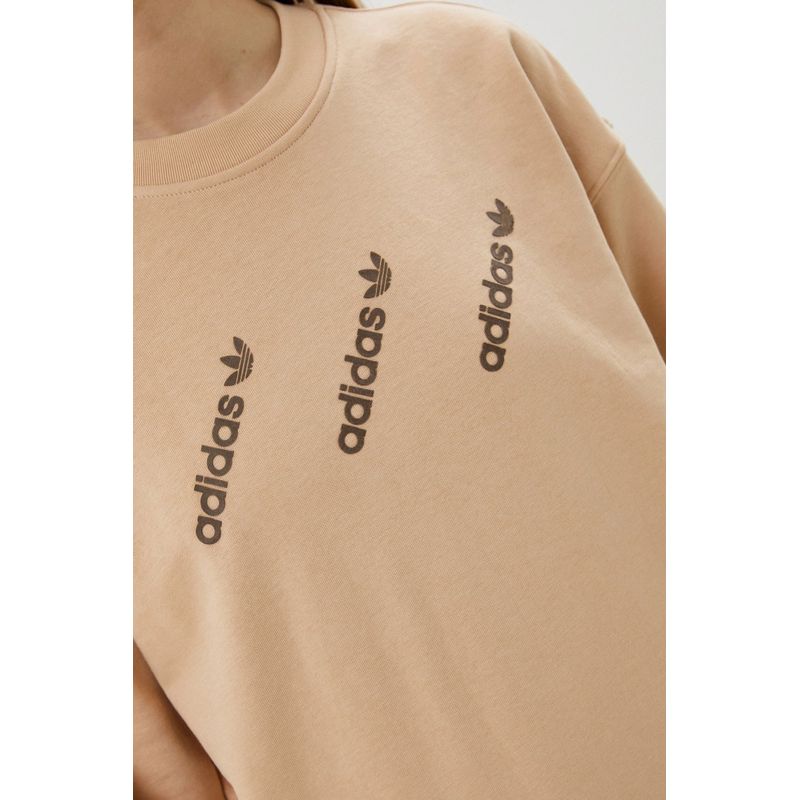 Fashion, accesorii si bijuterii - Femei - Imbracaminte femei - Hanorace femei - Hanorac dama Adidas Crew HM4867, 34 EU, Bej - Infinity.ro