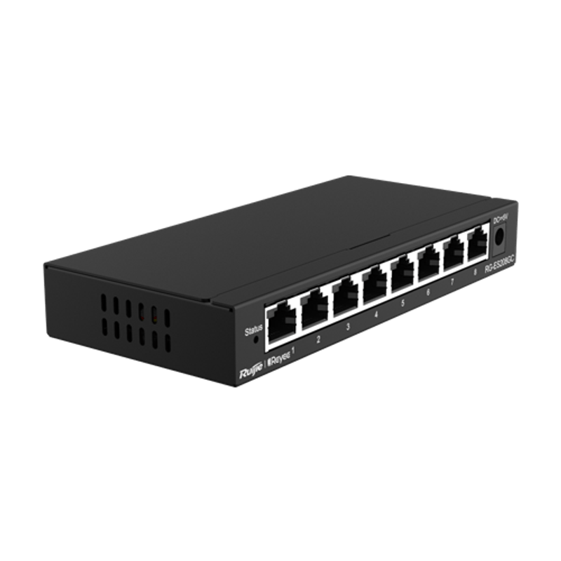 PC, gaming si accesorii - Retelistica - Switch-uri - Switch-uri cu management - Switch 8 porturi RJ45 Gigabit, L2 Cloud Management - Ruijie RG-ES208GC - Infinity.ro
