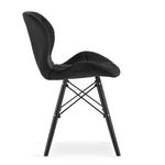 Casa si Gradina - Mobilier - Scaune si fotolii - Scaune - Set 4 scaune stil scandinav, Artool, Lago Velvet, catifea, lemn, negru, 47x36x73.5 cm - Infinity.ro