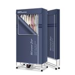 Market - Spalare si intretinere rufe - Uscatoare de rufe si accesorii - Uscator de rufe cu sterilizare UV, pliabil, portabil, aer cald circulant, temporizator, ecran tactil, albastru - Infinity.ro