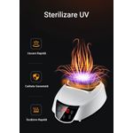 Market - Spalare si intretinere rufe - Uscatoare de rufe si accesorii - Uscator de rufe cu sterilizare UV, pliabil, portabil, aer cald circulant, temporizator, ecran tactil, albastru - Infinity.ro