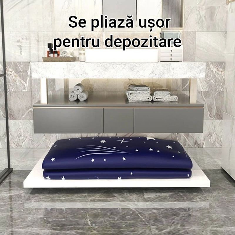 Casa si Gradina - Sanitare - Cazi si cabine de dus - Cazi baie - Cada pliabila Premium pentru copii, adulti, familie, portabila, rol de tratament SPA, 120 cm x 55 cm, albastru - Infinity.ro