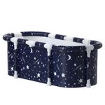 Casa si Gradina - Sanitare - Cazi si cabine de dus - Cazi baie - Cada pliabila Premium pentru copii, adulti, familie, portabila, rol de tratament SPA, 120 cm x 55 cm, albastru - Infinity.ro