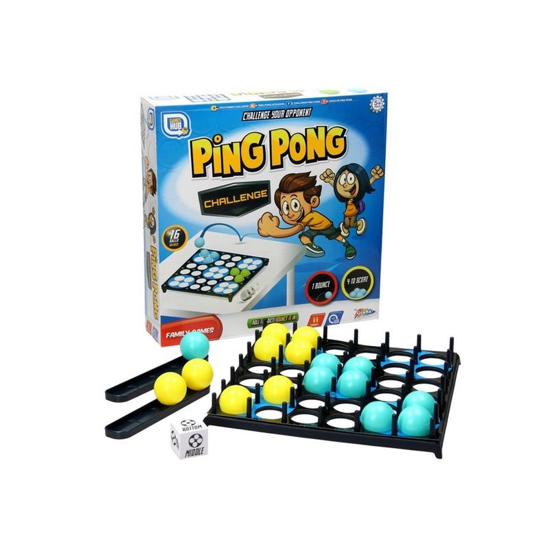 Jucarii, Copii si Bebe - Jucarii si jocuri - Jocuri si puzzle - Jocuri de societate - Joc de societate Ping Pong Challenge, 16 bile, Games Hub 01-0159 - Infinity.ro