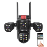 Laptop, Telefoane si Tablete - Wearables si gadgeturi - Gadgeturi - Dispozitive spionaj - Camera de supraveghere tripla, P8, 16MP, 720 grade, ultra HD 8K, Wi-Fi, vedere nocturna, senzor de miscare, alarma - Infinity.ro